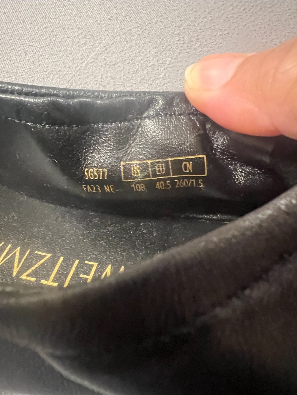 Stuart Weitzman Bow Black Leather Ballet Flats size 10 - Picture 6 of 6